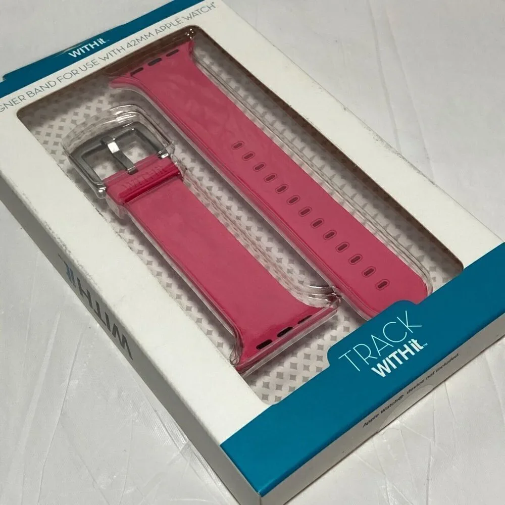 2016 With It • Pink Designer Watch Band Track • It For Use With 42MM Apple Watch